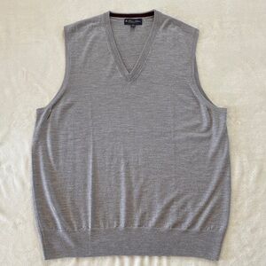 Brooks Brothers Merino Wool Grey Vest XXL